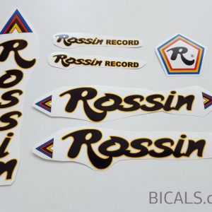 Set 6 Bicycle Decals Transfers Stickers Rossin Record