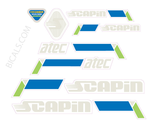 silk screen free shipping SCAPIN Atec decal set sticker for complete bicycle 