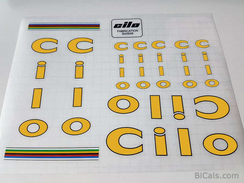 CILO SWISS gold decal set sticker complete bicycle FREE SHIPPING 