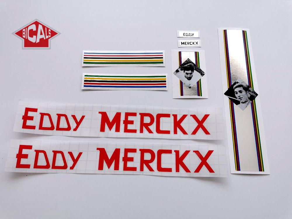 Set 2 Eddy Merckx Bicycle Decals Transfers Stickers 
