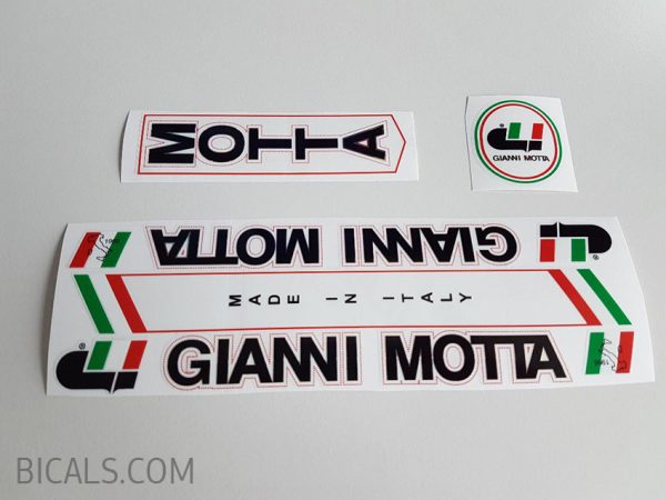 Black n.1 Gianni Motta Bicycle Decals Stickers Transfers 