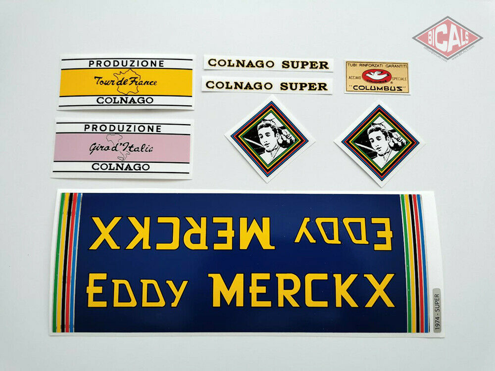 0012 Columbus MXL Eddy Merckx Bicycle Frame and Fork Stickers Decals 