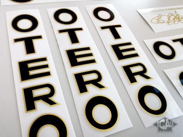 Otero Spain bicycle decal set black letters BICALS