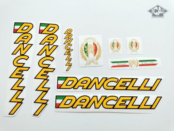 Dancelli V5 decal set yellow letters black outline BICALS