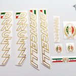 Dancelli V6 decal set white letters golden outline BICALS 1