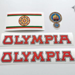OLYMPIA Borghi Cicli red bicycle decal set BICALS