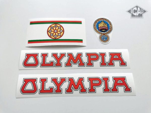 OLYMPIA Borghi Cicli red bicycle decal set BICALS
