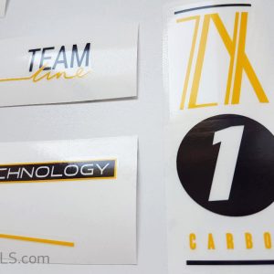 PEUGEOT ZX1 yellow letter decal set BICALS 2