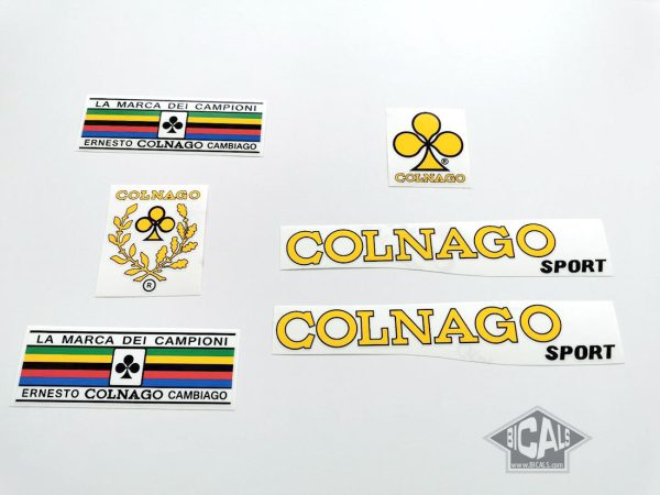 Colnago Sport 70s yellow decal set BICALS