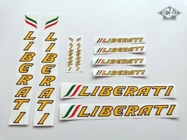Liberati Cicli yellow decal set BICALS