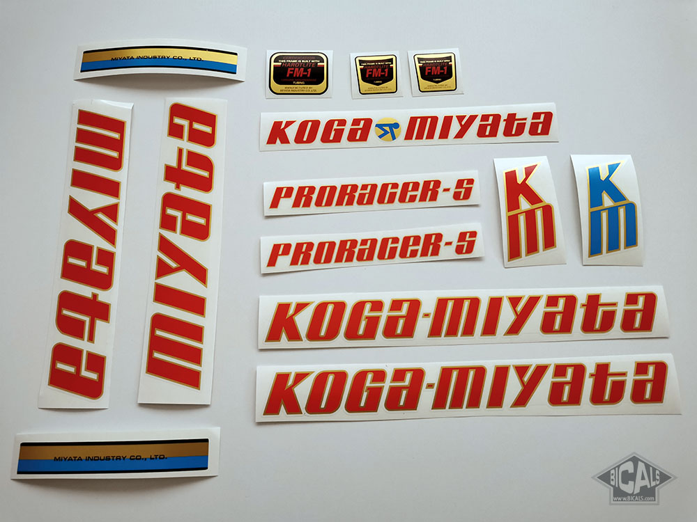 Koga miyata proracer-s frame decal set 1985 