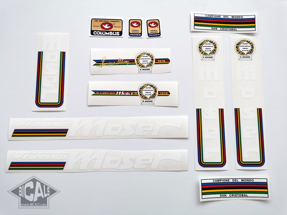 Transfers Early Style n.11 Stickers Francesco Moser Bicycle Decals 