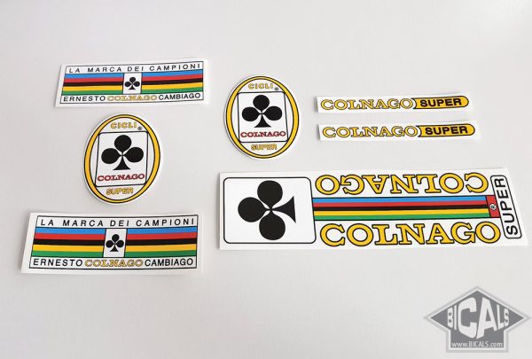COLNAGO SUPER early 70 PLAYING CARD bicycle decal set BICALS
