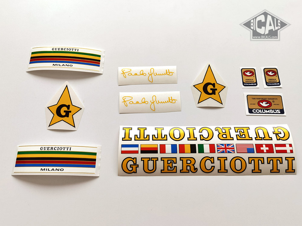 GUERCIOTTI early-mid 70s V1 decal set sticker free shipping silk screen 