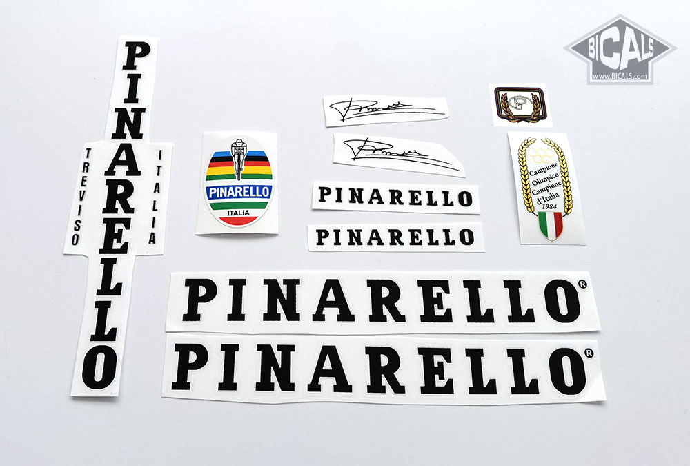 Pinarello 1985 Mod Treviso Complete Bicycle Decal Set White | mail ...