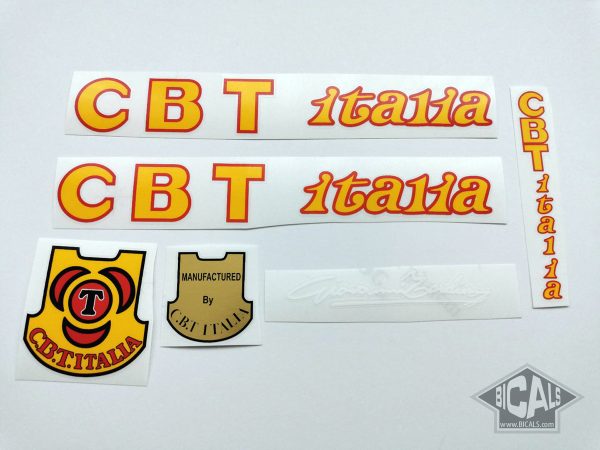 CBT Italia 80s yellow leters decal set BICALS