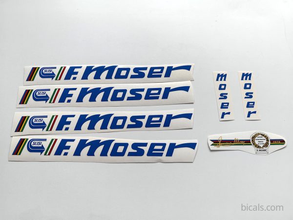 Moser 51 151 bicycle decal set Blue letters BICALS