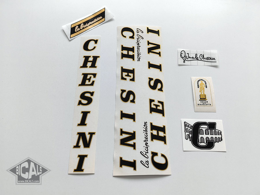 Chesini la biciprecision black - gold decal set BICALS