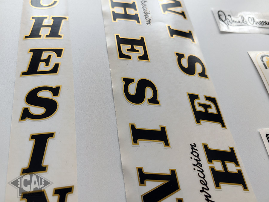 Chesini la biciprecision black - gold decal set BICALS