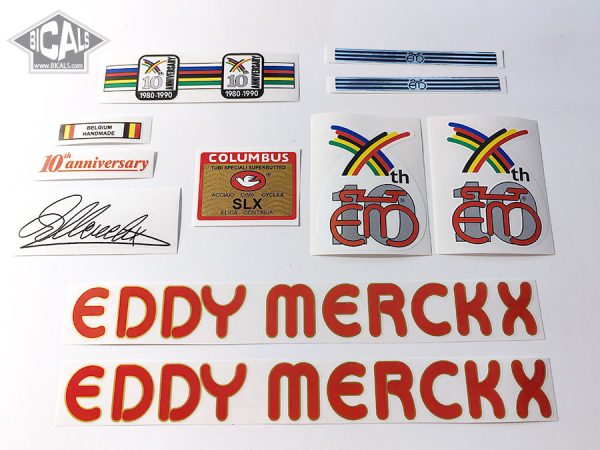 EDDY MERCKX 10th Anniversary bicycle decal set BICALS