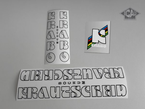 KRABO Krautscheid, black letters bicycle decal set BICALS